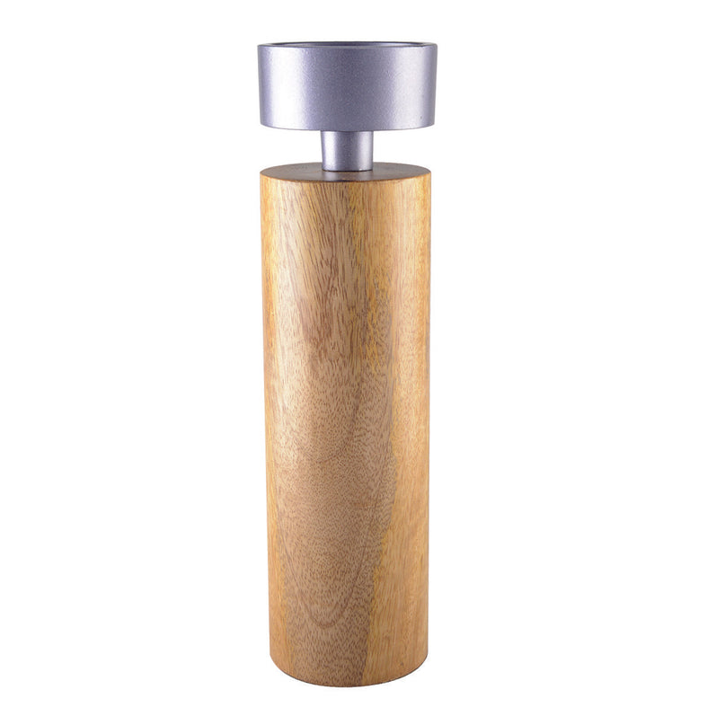 23 cm hout- en metalen kaarsenhouder