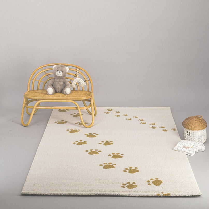 Zacht en comfortabel kindervloerkleed BEAR FOOTPRINTS