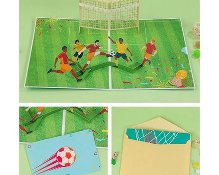 3D -kaart voor hem voor papa - voetbalontwerpkaart