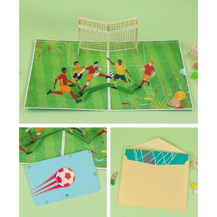 3D -kaart voor hem voor papa - voetbalontwerpkaart