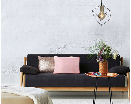 Hanger lamp "canto", hanglamp in metalen zwart en goud, e27 socket, voor eetkamer, woonkamer, gang of kantoor, 26 x 26 cm
