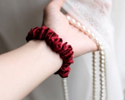 100% Zijden Scrunchie Set - 19 momme - Een set van 3