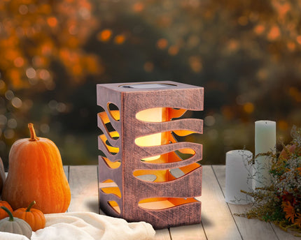 LED Decoratie Solar Light "Hilda", 12,3 x 12,3 cm, 20 cm hoog, gemaakt van hoogwaardige plastic, binnen goud, goudbruine metalen afwerking, geïntegreerde LED, warm wit