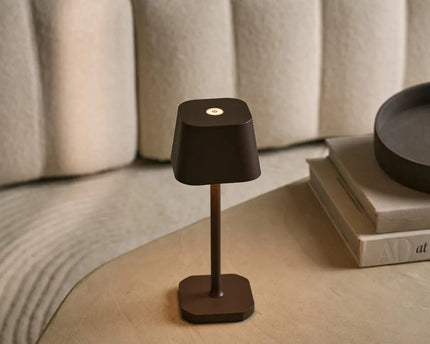 Ava Mokka Bruin Oplaadbare Tafellamp | Draadloos en dimbaar