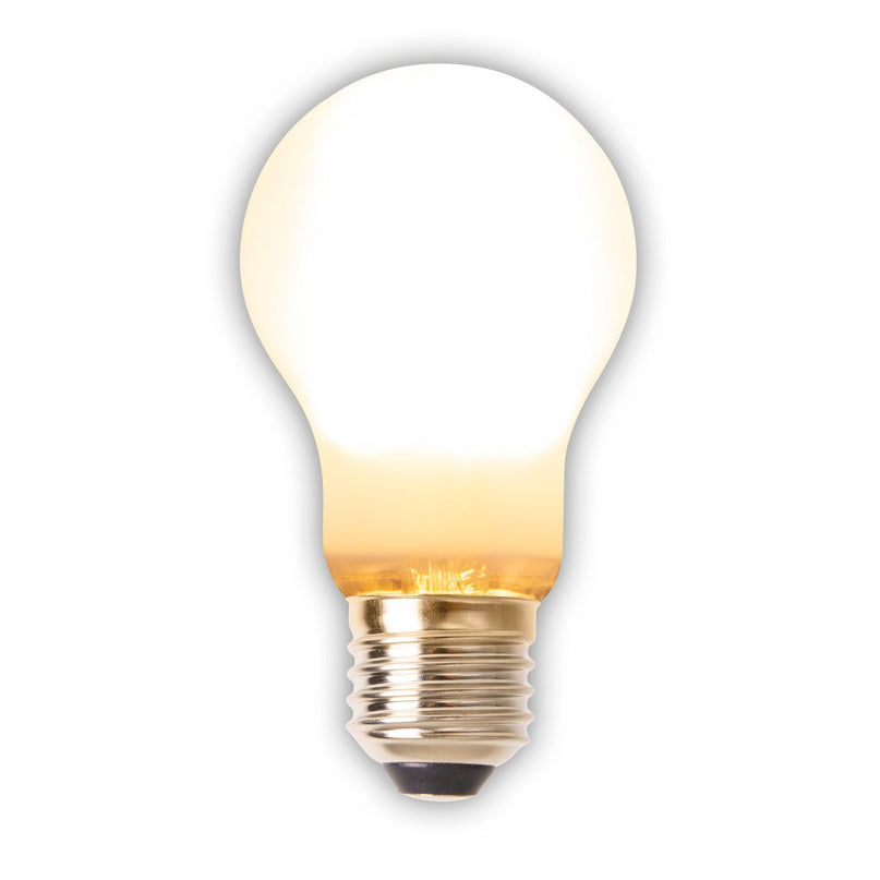 6-set LED-lamp voor E27-versie met elk 8 watt, gemaakt van metaal en glas, warm wit