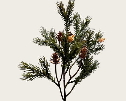 Pine Boomtak  | Zijden kunstbloem | Lengte 49cm  1pcs
