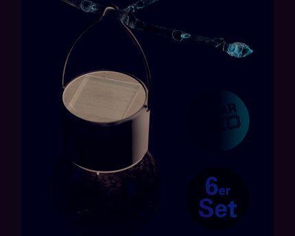 LED solarlamp CRACKLE (set van 6)