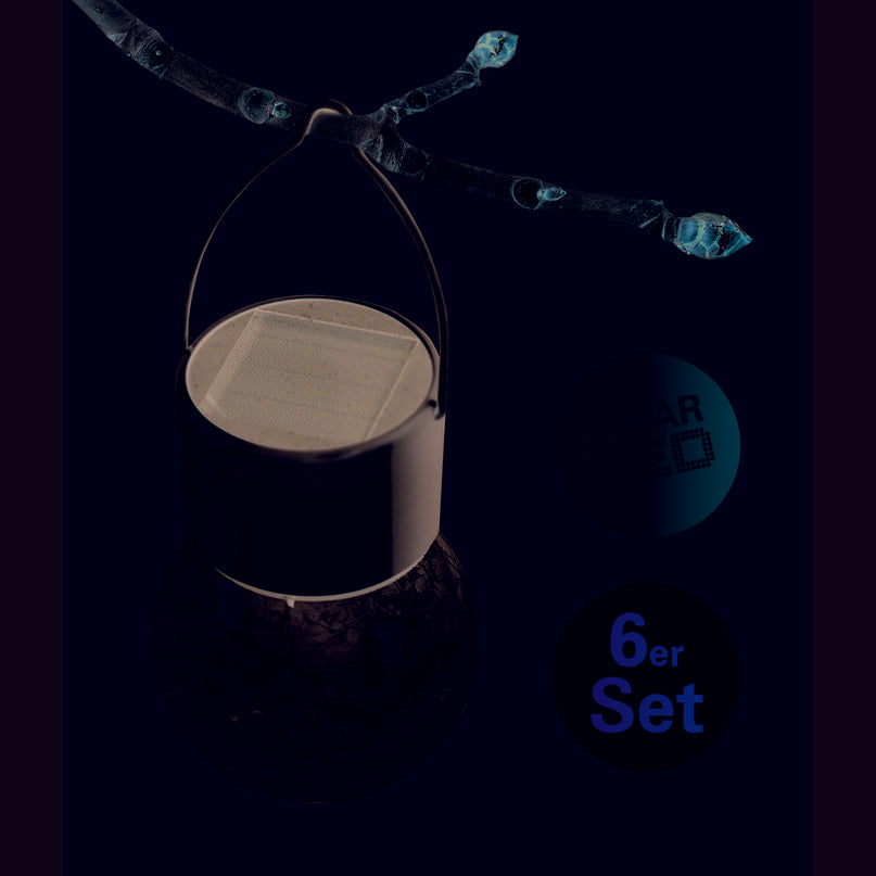 LED solarlamp CRACKLE (set van 6)