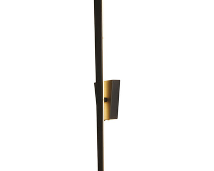LED -wandlamp "Trevor" zwart, wandlampmetaal en plastic in het zwart, met stevig ingebouwde LED's, wandverlichting binnen 62 x 10 x 4,5 cm