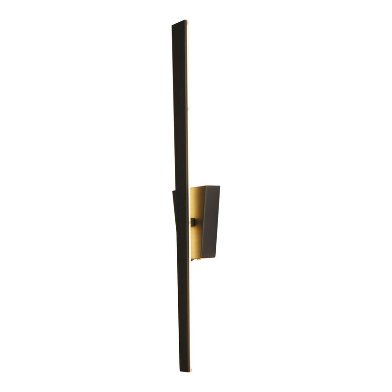LED -wandlamp "Trevor" zwart, wandlampmetaal en plastic in het zwart, met stevig ingebouwde LED's, wandverlichting binnen 62 x 10 x 4,5 cm