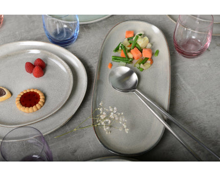 Mat zilveren salade bestek