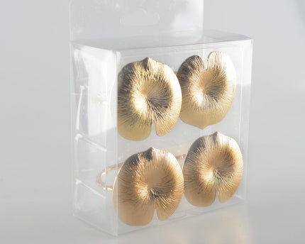Set van 4 rondes van Nilled servetten gouden