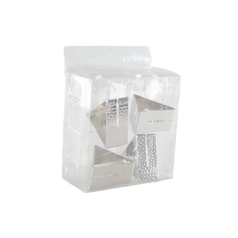 Veel 4 rondes van zilver gehamerd driehoekshanddoeken