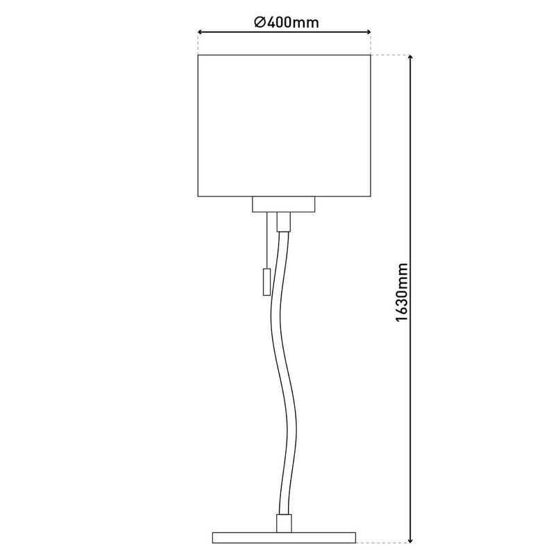 LED -vloerlamp "Aurelia" gemaakt van metaal en plastic in wit met stevig ingebouwde LED's, 163 cm hoog, verlichting voor woonkamer, eetkamer of kantoor
