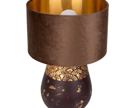 Keramische tafellamp "Bronco", tafellamp, keramiek, beige/grijs, met E14 -aansluiting, voor eetkamer, woonkamer, gang of kantoor, 39 cm hoog