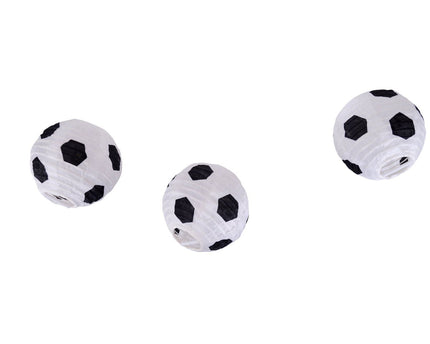 LED Solar Light Chain Textile 20 "Football", voor buiten, lichte kettingmetaal, plastic en textiel in zwart, met geïntegreerde LED