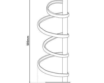 LED -tafellamp "Belleza", moderne metalen en plastic tafellamp in zwart en wit, met stevig gebouwd -in LED's, 50 cm hoog, verlichting voor woonkamer, eetkamer, slaapkamer of kantoor.