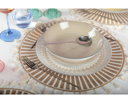 United Taupe Hollow Plate - Coachella