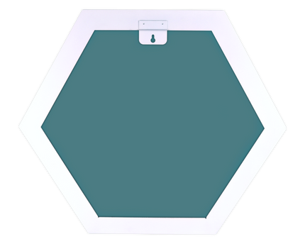 Gorillz Hive Wandspiegel met Plank - Hexagon Spiegel - 60 x 52 cm - Industrieel Wit