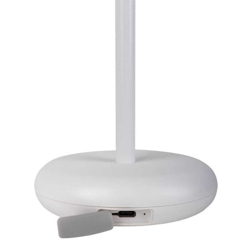 Noteloze tabletlicht "PASI" voor buiten en binnen, gemaakt van metaal en plastic in wit, dimbaar, met aanraking en geheugenfunctie, ca. 26 cm hoog