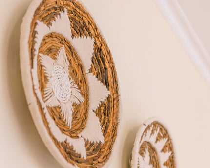 Wanddecoratie | Wandmand | Decoratieve schaal GUMA van bananenvezel (2 maten)