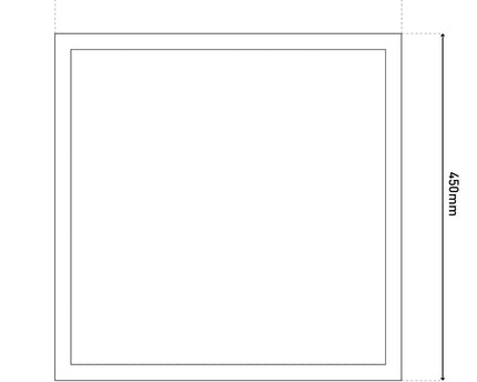 LED -sensorpaneel "Alegre" zijlengte 45 cm, veel functies, beugel inclusief beugel gemaakt van metaal en plastic, geïntegreerde leds warm wit wit