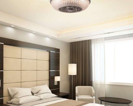 LED -plafondlicht "Viento" met ventilator, gemaakt van metaal en plastic, met geïntegreerde LED's, verlichting voor woonkamers of kantoor
