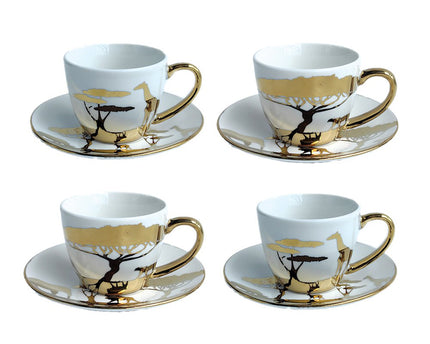 Dorée Savanne Coffee Cups and Subasses - veel van 4