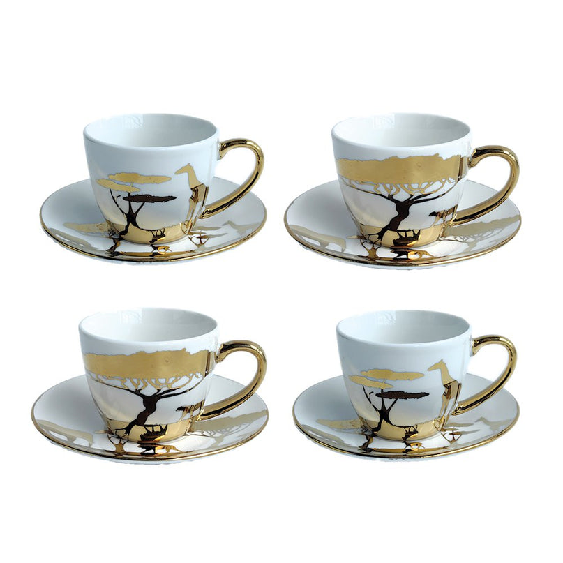 Dorée Savanne Coffee Cups and Subasses - veel van 4
