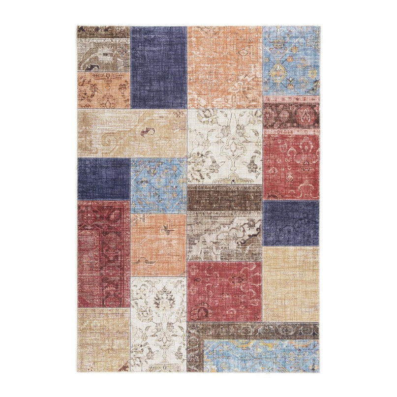 Patchwork tapijt afwerking Engels naaien caravan