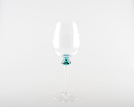 Wijnglazen met diamantvoet 4 kleuren - veel van 4
