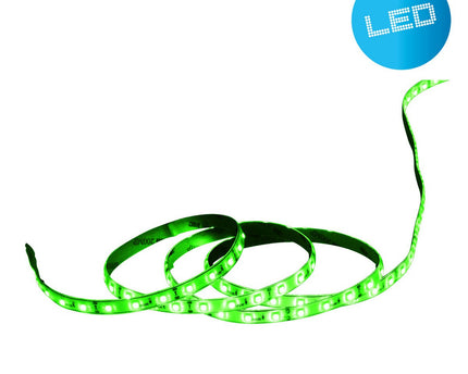 Led "Stripe" ca. 5 m lang, met 2 Flex -bindmiddelen en plug -in voeding; 300 LED's, groen.
