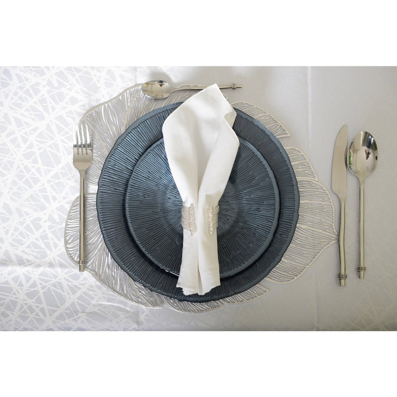 Veel 4 rondes van zilveren manchetdoeken