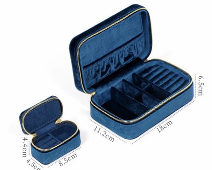 Duel Velvet sieradendoosje-Saffierblauw