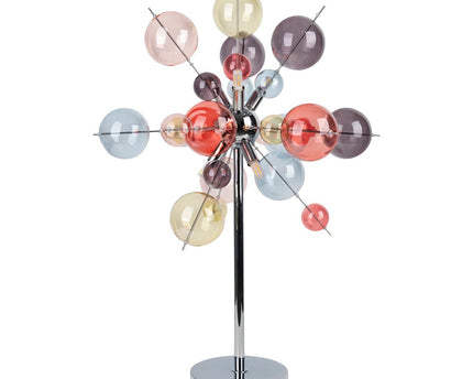 Tafellamp "explosie" pastelkleuren H: 73 cm