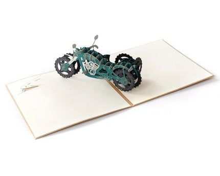 3D -kaart voor hem voor papa - Jeep en Motorbike Design