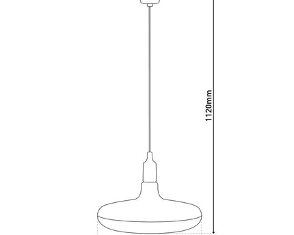 Hangende lamp "UFO" LED witte hangende lamp gemaakt van plastic met E27 -aansluiting inclusief lampen