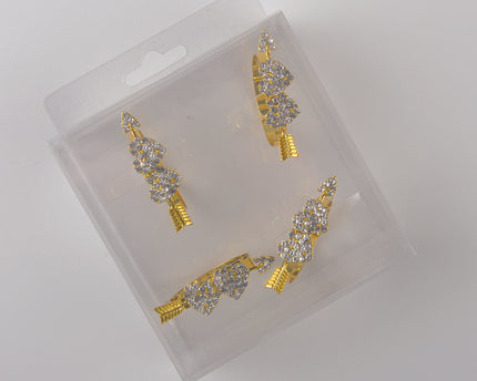 Set van 4 rondes van kernhanddoeken