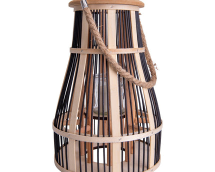 Decollicht "Korbinian" inclusief Solar Led Candle for Garden and Balcony, van Rattan in Nature, Solar Lamp Hoogte 35 cm