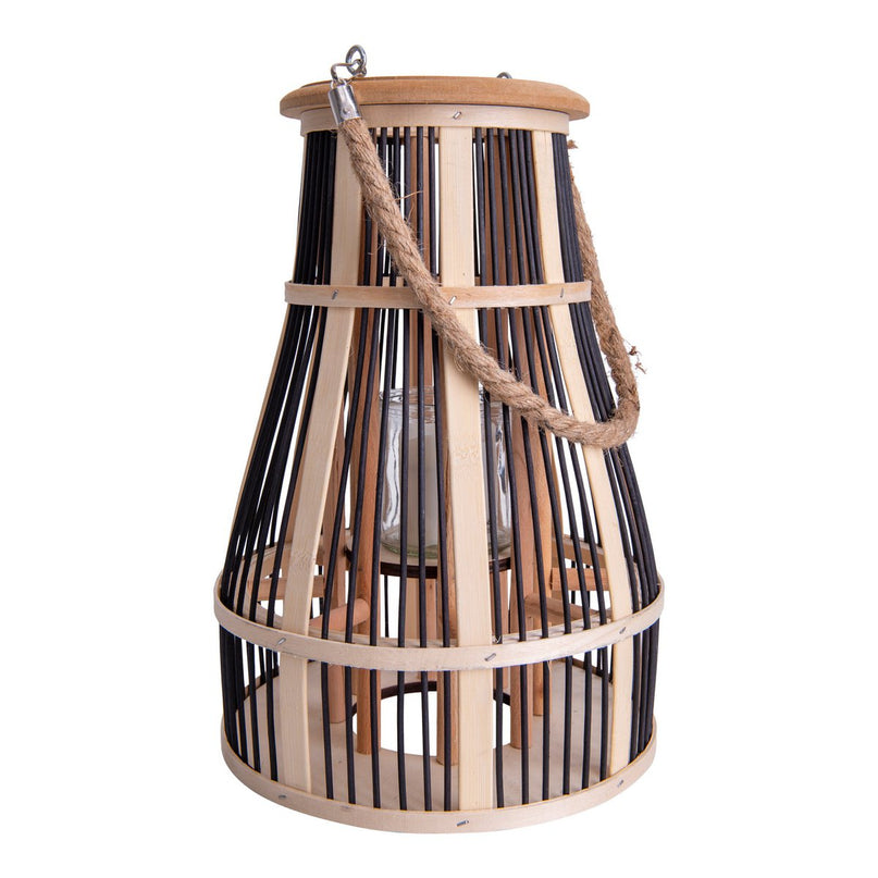 Decollicht "Korbinian" inclusief Solar Led Candle for Garden and Balcony, van Rattan in Nature, Solar Lamp Hoogte 35 cm