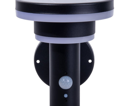 LED Solar Buitenwandlamp "Nora", voor buiten, wandlamp - metaal en plastic in het zwart, met geïntegreerde LED