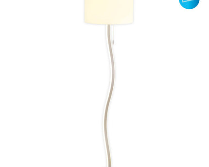 LED -vloerlamp "Aurelia" gemaakt van metaal en plastic in wit met stevig ingebouwde LED's, 163 cm hoog, verlichting voor woonkamer, eetkamer of kantoor
