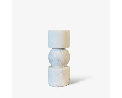 KANDELAAR | MARBLE | WHITE S H19.5cm*W8cm D 8cm