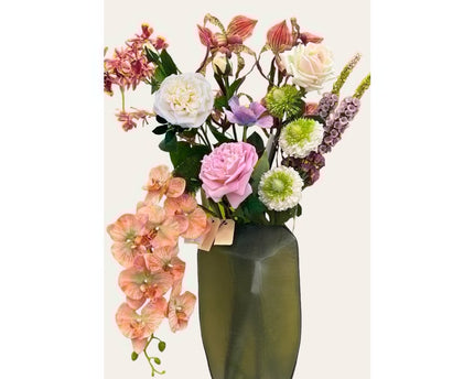 QMF Hand Touch Rose 65cm 1PCS rood