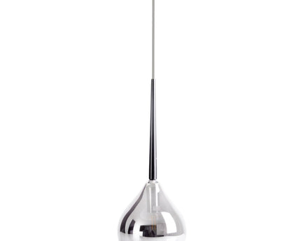Hanger lamp "vaso", hanglamp gemaakt van metaal en rookglas in antraciet, met E14 -versie, voor eetkamer, woonkamer, hal of kantoor, met een Øvon 16 cm