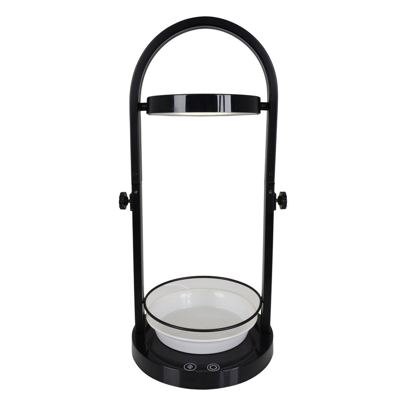 LED -plantentablet Licht 53,5 cm hoog, gemaakt van metaal en plastic in het zwart, met geïntegreerde LED