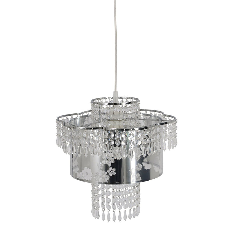 Acryl hanger lamp "fancy" van moderne kroonluchters gemaakt van metaal en plastic in chroom, met E27 -versie en een Øvon 32 cm