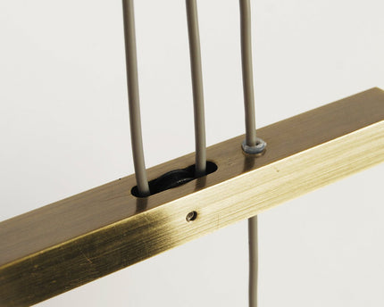 4 hanglamp "tilde", klassieke metalen slinger lamp in bruin en beige, met E27 -versies, hanglamphoogte verstelbaar en 86 cm lang, ideaal als eetkamerlicht
