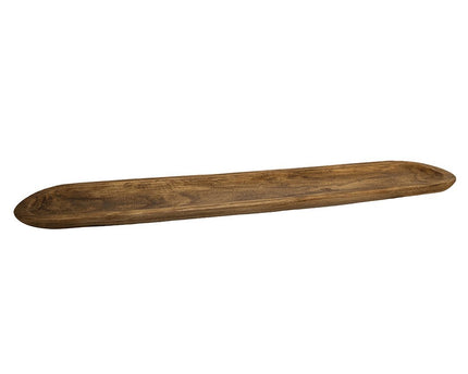Lang rechthoekig houten decoratief dienblad 100x9x2,5 cm