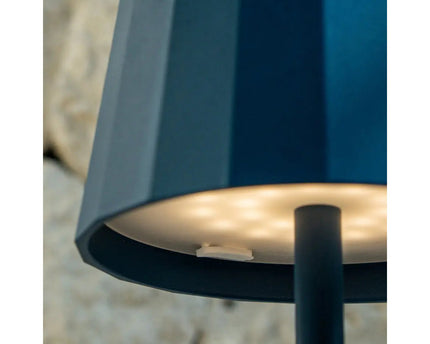Wouter delftware blauw oplaadbare tafellamp-draadloos opladen, dimable, 120 uur batterijduur